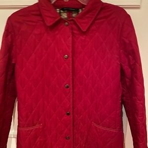 Burberry Red Fernleigh Quilted Jacket